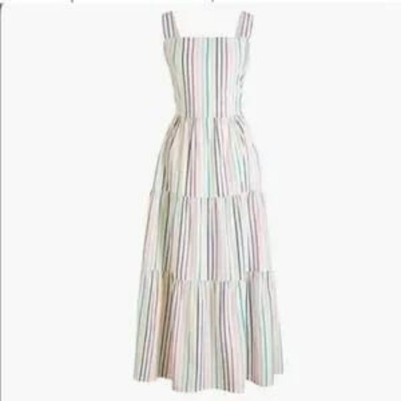 J.CREW Tiered Rainbow Dress - Picture 4 of 9